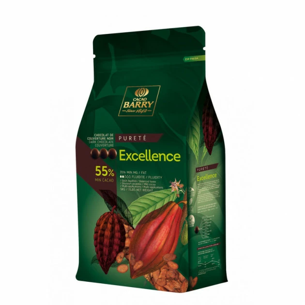 Chocolat de couverture Excellence 55% pistoles 5kg 1 Chocolat de couverture Excellence 55% pistoles 5kg