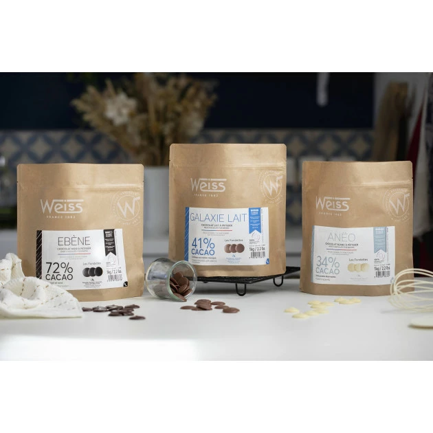 Chocolat Noir 72% Ebène 1 kg Weiss 4 Chocolat Noir 72% Ebène 1 kg Weiss – Image 4
