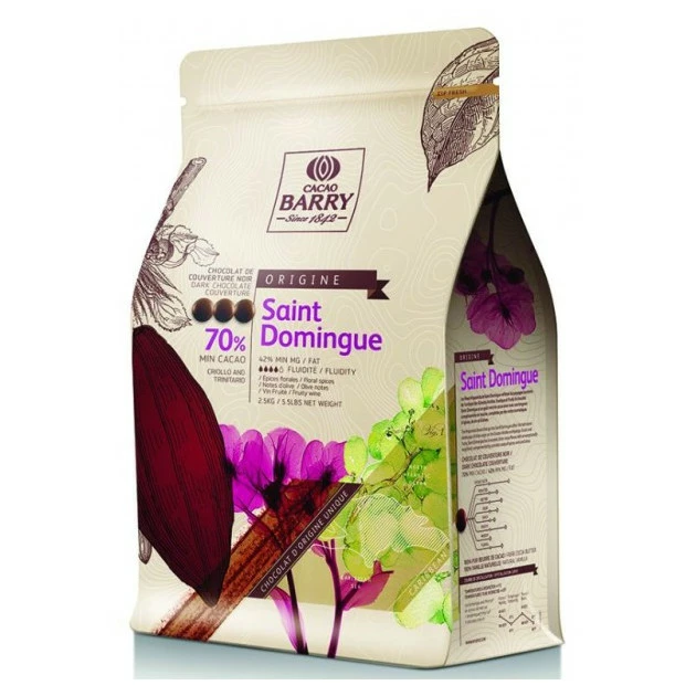 Chocolat noir origine Saint-Domingue 70% 2,5 kg 1 Chocolat noir origine Saint-Domingue 70% 2,5 kg