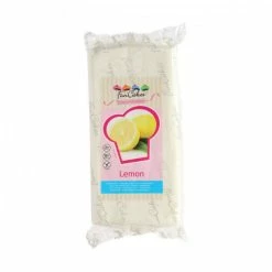 DLUO Dépassée Pâte à Sucre Blanche goût Citron 1kg Funcakes