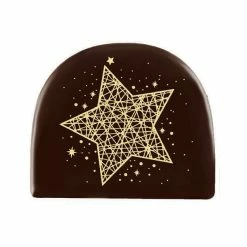 Embout de Bûche Motifs Or Décor en Chocolat 77x65 mm (x42) Florensuc -Capfruit Shop embout de buche motifs or decor en chocolat 77x65 mm x42 florensuc 2