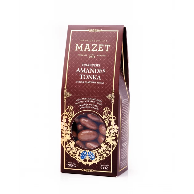 Etui Pincé Friandises Amandes Tonka 200 g Mazet 1 Etui Pincé Friandises Amandes Tonka 200 g Mazet
