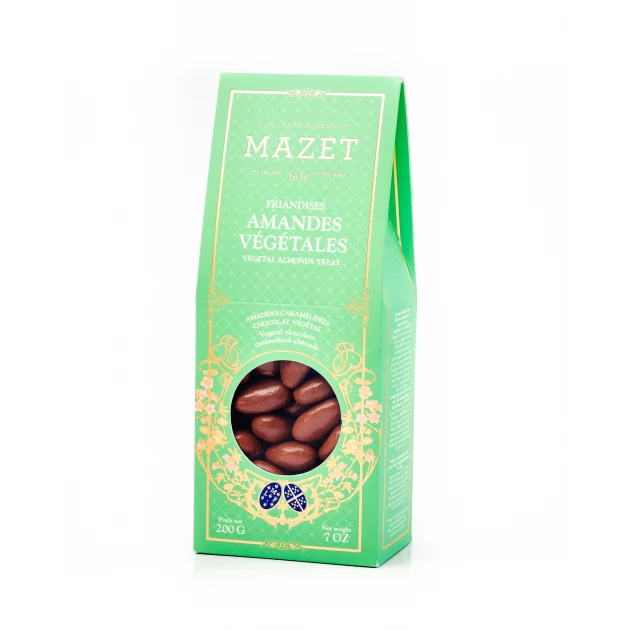 Etui Pincé Friandises Amandes Végétales 200 g Mazet 1 Etui Pincé Friandises Amandes Végétales 200 g Mazet