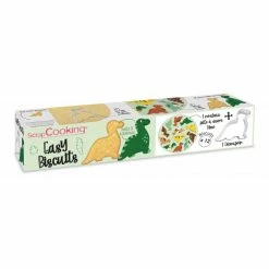Kit Easy Biscuits Dinosaure (Pâte à Sucre 150 g + Découpoir) Scrapcooking