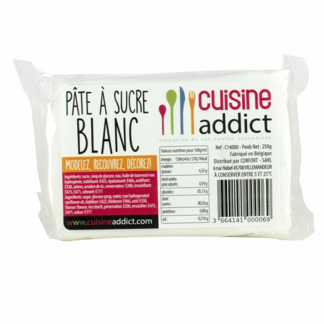 Pâte à Sucre Blanc 250g Cuisineaddict Pâte à Sucre Blanc 250g Cuisineaddict -Capfruit Shop pate a sucre blanc 250g cuisineaddict