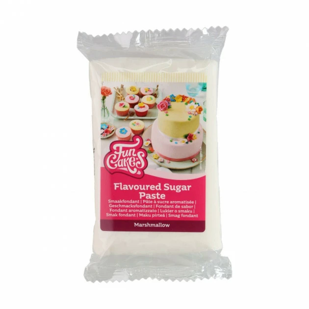 Pâte à Sucre Blanche Chamallow 250g Funcakes 1 Pâte à Sucre Blanche Chamallow 250g Funcakes