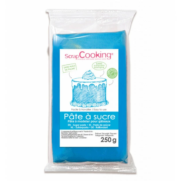 Pâte à Sucre Bleu 250 g ScrapCooking Pâte à Sucre Bleu 250 g ScrapCooking -Capfruit Shop pate a sucre bleu 250 g scrapcooking