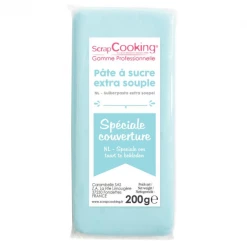 Pâte à Sucre Bleu Ciel Spéciale Couverture 200g Scrapcooking