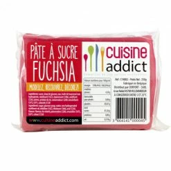 Pâte à Sucre Fuchsia 250g Cuisineaddict