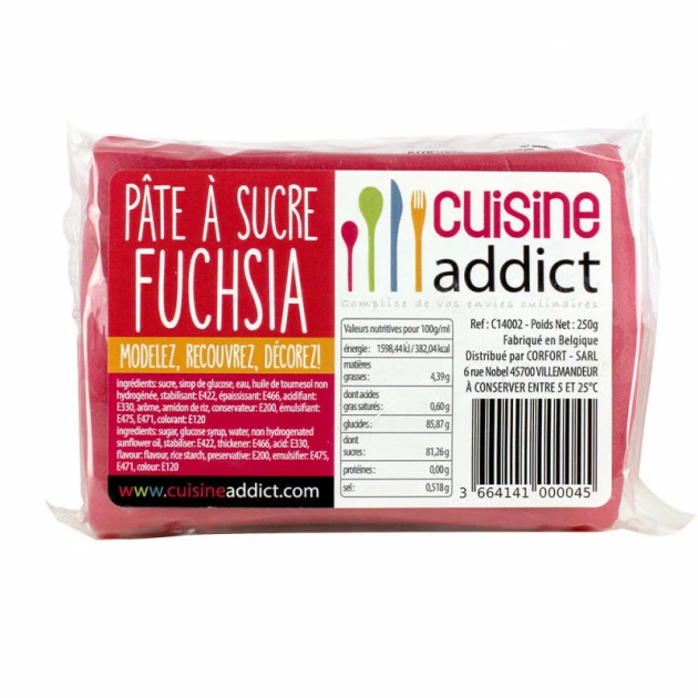 Pâte à Sucre Fuchsia 250g Cuisineaddict Pâte à Sucre Fuchsia 250g Cuisineaddict -Capfruit Shop pate a sucre fuchsia 250g cuisineaddict