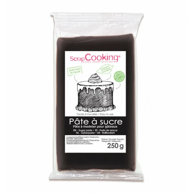 Pâte à Sucre Noire 250g ScrapCooking 1 Pâte à Sucre Noire 250g ScrapCooking