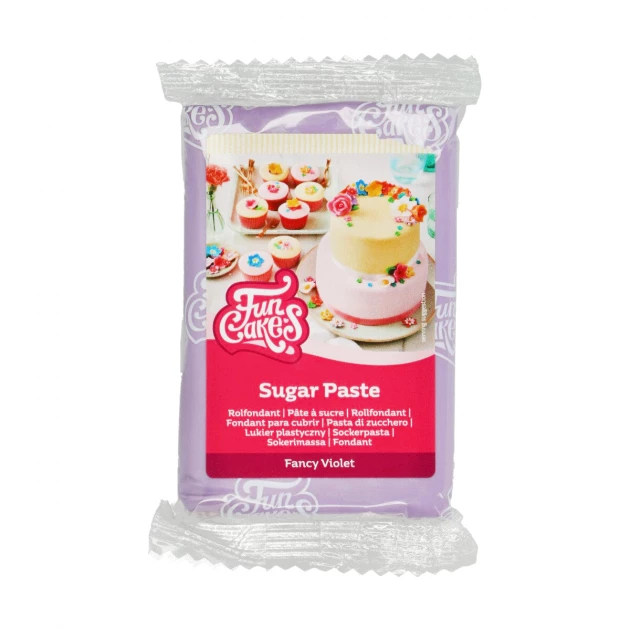 Pâte à Sucre Violette 250g Funcakes 1 Pâte à Sucre Violette 250g Funcakes