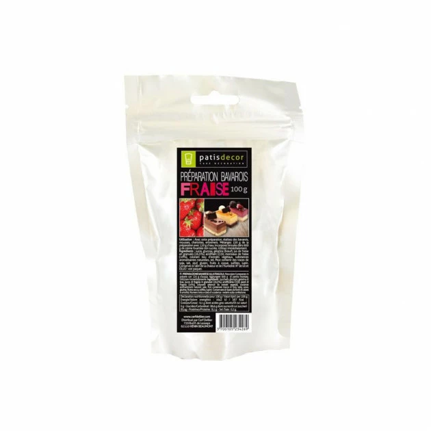 Préparation Bavarois Gel Fraise 100 g Patisdécor 1 Préparation Bavarois Gel Fraise 100 g Patisdécor