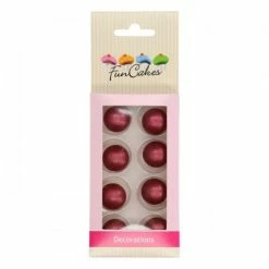 Sphère en Chocolat Rubis 2 cm (x8) Funcakes