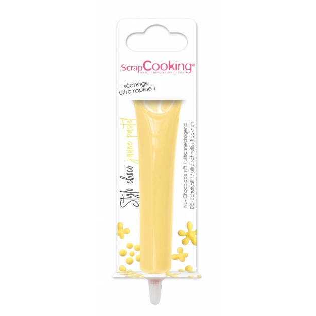 Stylo Chocolat Jaune Pastel 25 g ScrapCooking 1 Stylo Chocolat Jaune Pastel 25 g ScrapCooking
